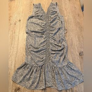 La Charme U gathered front dress paisley Size S